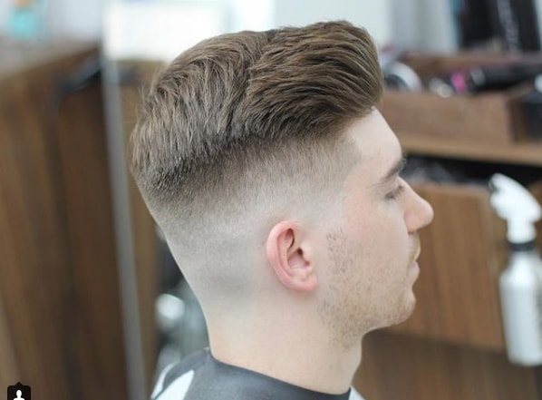 Comb Over Fade Haircut for Medium Hairs