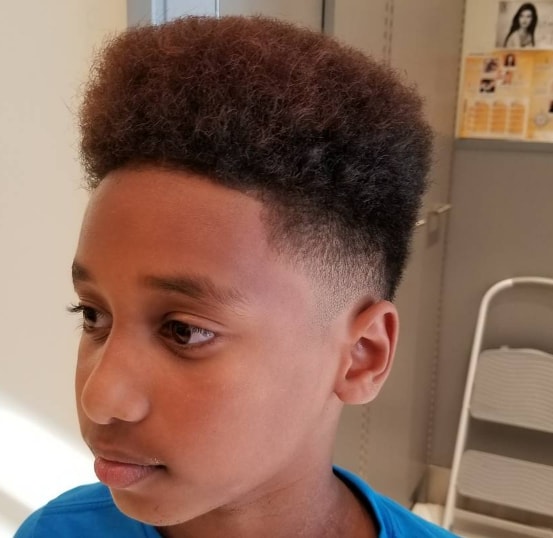Curly Flat Top Men Hairstyle