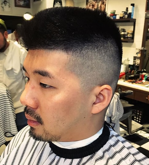 Crew Cut with Flat Top Men Hairstyle