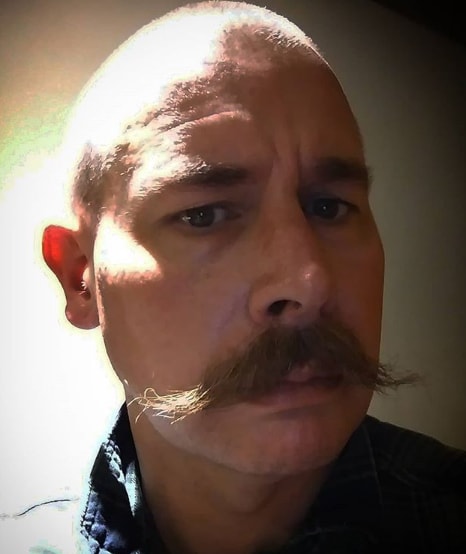 Bushy rough mustache