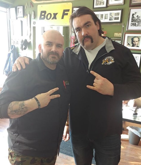 unconventional handlebar mustache