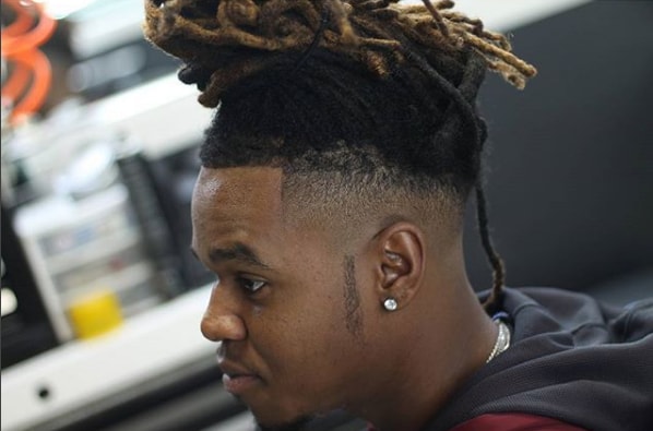 High Top Fade with Dreads Men Hairstyle