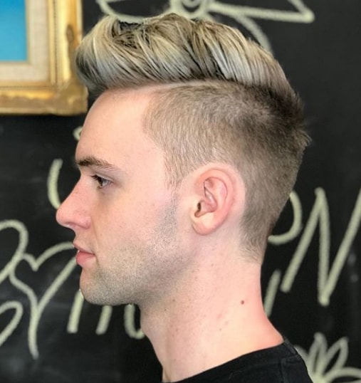 Messy Textured Medium Length Top with High Fade