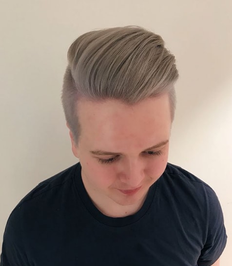 Discounted Undercut + Brushed Up Men Hairstyle