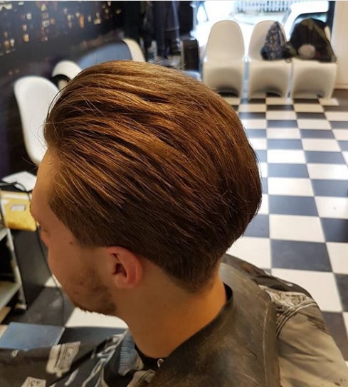Tapered Sides with Thick Brushed Back Hair