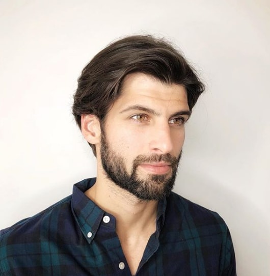 Simple and Silk Side Part Men Hairstyle