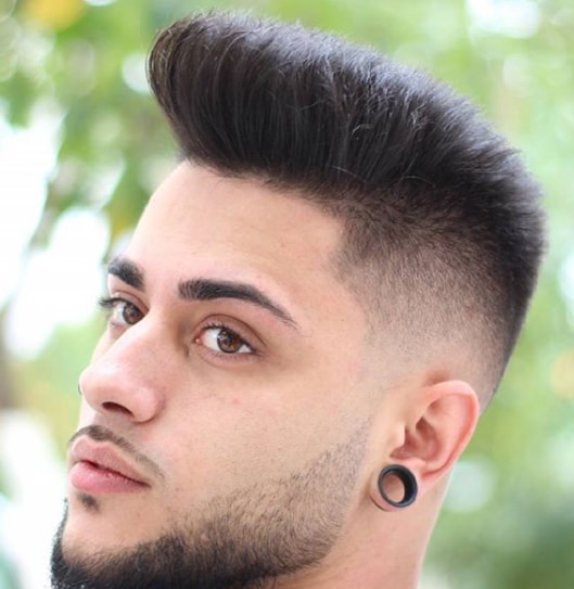 High Taper Fade + Comb Over with Beard