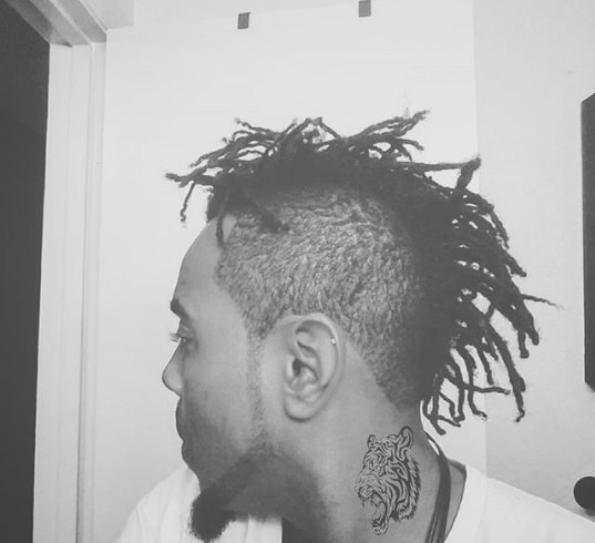Mohawk Hairstyle With Dreadlocks Hanging