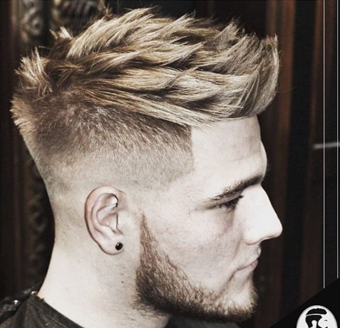 Textured Spiky Hairstyle With Low Fade