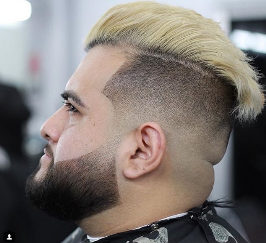 Undercut With Hard Parted Comb Over
