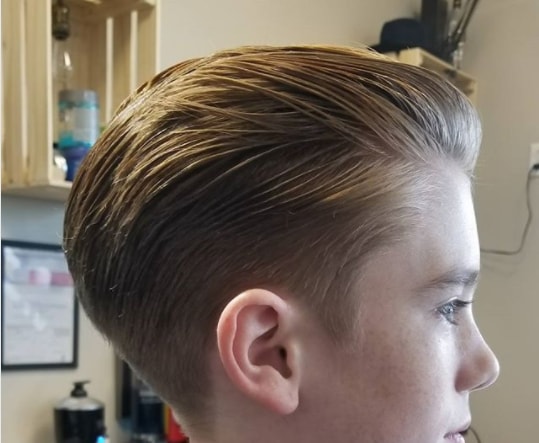 Long Slicked Back Hair With Fade