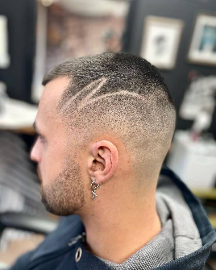 Buzz Cut with Hair Pattern