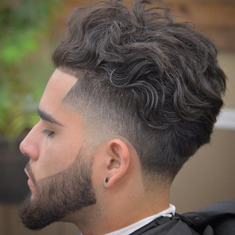 Sharp Curly Fade Haircut
